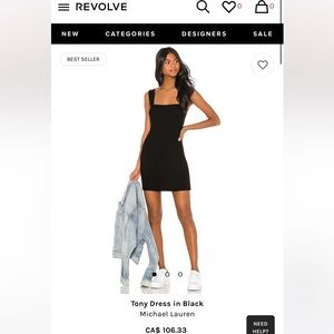 NEW Black Dress, from revolve medium